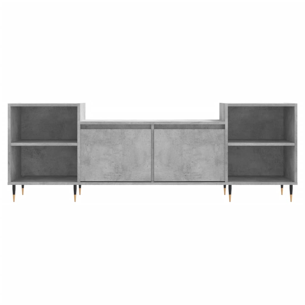 Tv-meubel 160x35x55 cm bewerkt hout betongrijs is nu te koop bij PeponiXL, paradijselijk wonen!