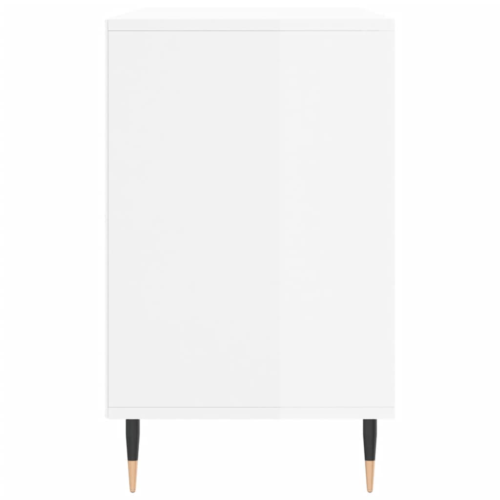 Schoenenkast 102x36x60 cm bewerkt hout hoogglans wit is nu te koop bij PeponiXL, paradijselijk wonen!