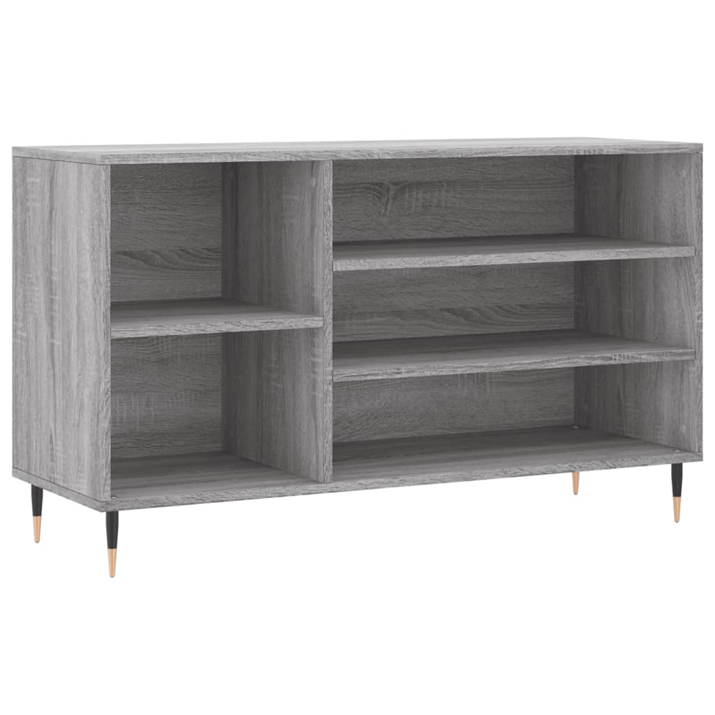 Schoenenkast 102x36x60 cm bewerkt hout sonoma grijs is nu te koop bij PeponiXL, paradijselijk wonen!