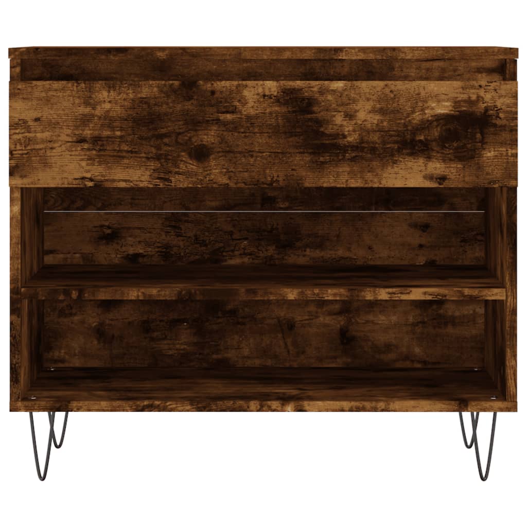 Schoenenkast 70x36x60 cm bewerkt hout gerookt eikenkleurig is nu te koop bij PeponiXL, paradijselijk wonen!