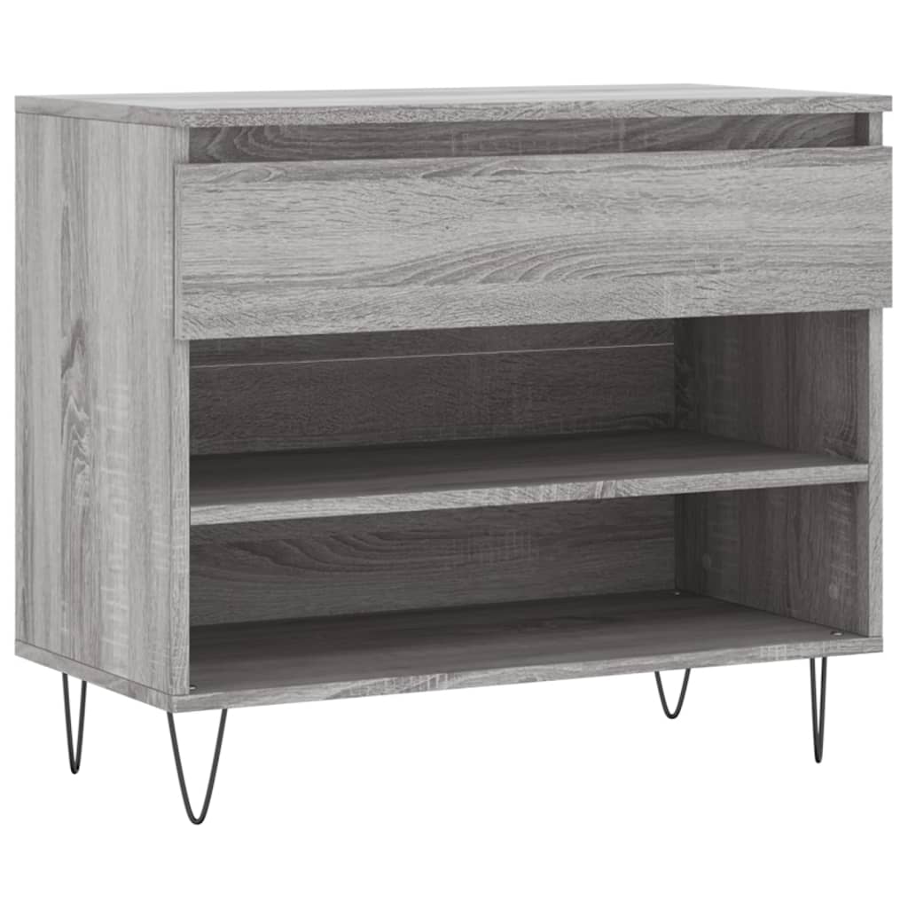 Schoenenkast 70x36x60 cm bewerkt hout sonoma grijs is nu te koop bij PeponiXL, paradijselijk wonen!