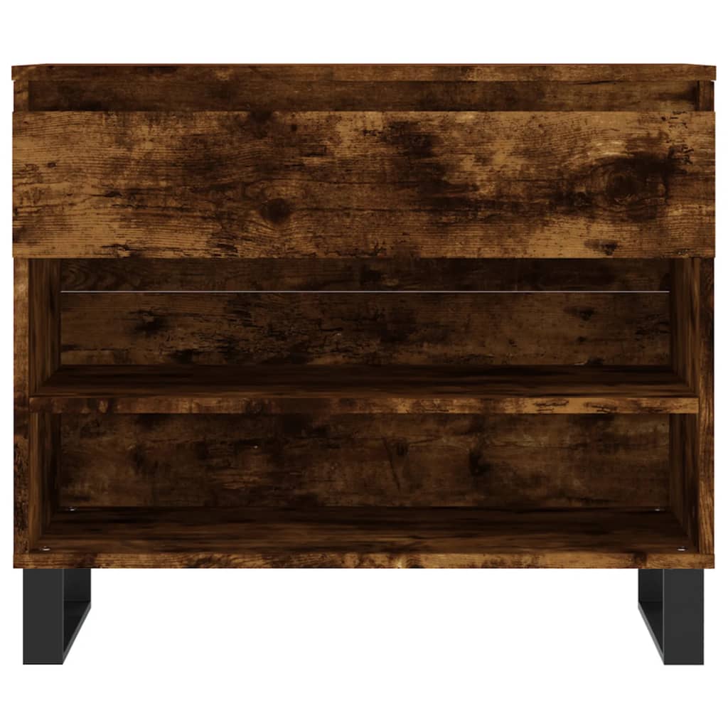 Schoenenkast 70x36x60 cm bewerkt hout gerookt eikenkleurig is nu te koop bij PeponiXL, paradijselijk wonen!