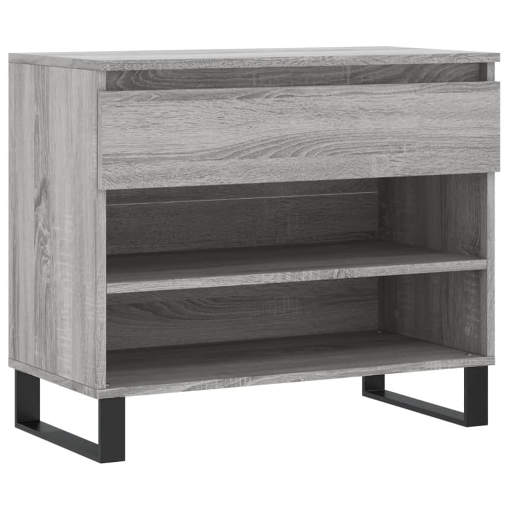 Schoenenkast 70x36x60 cm bewerkt hout sonoma grijs is nu te koop bij PeponiXL, paradijselijk wonen!