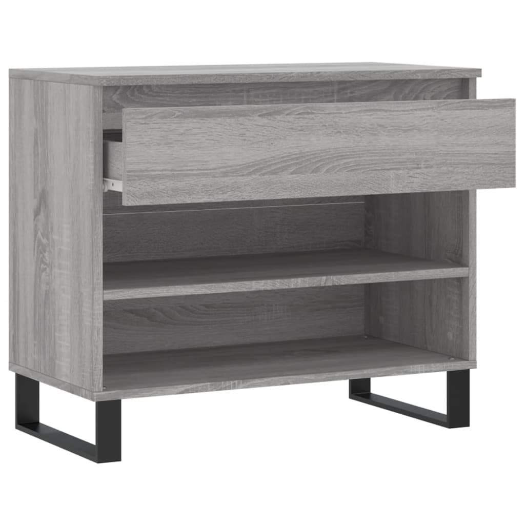 Schoenenkast 70x36x60 cm bewerkt hout sonoma grijs is nu te koop bij PeponiXL, paradijselijk wonen!