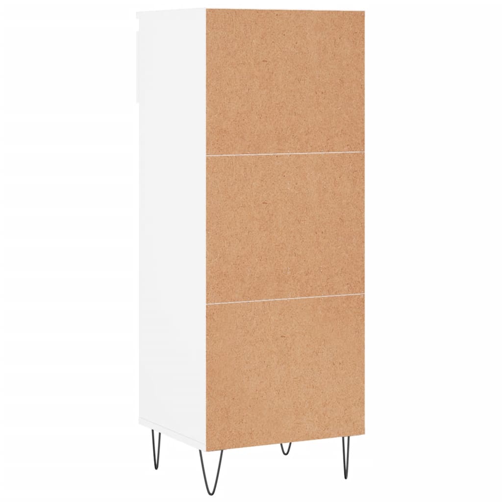 Schoenenkast 40x36x105 cm bewerkt hout hoogglans wit is nu te koop bij PeponiXL, paradijselijk wonen!