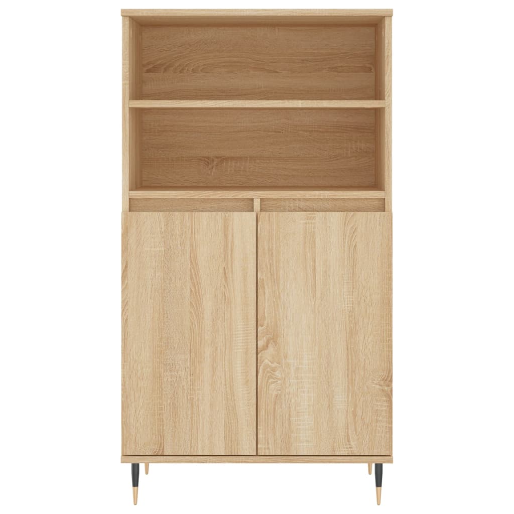 Hoge kast 60x36x110 cm bewerkt hout sonoma eikenkleurig is nu te koop bij PeponiXL, paradijselijk wonen!