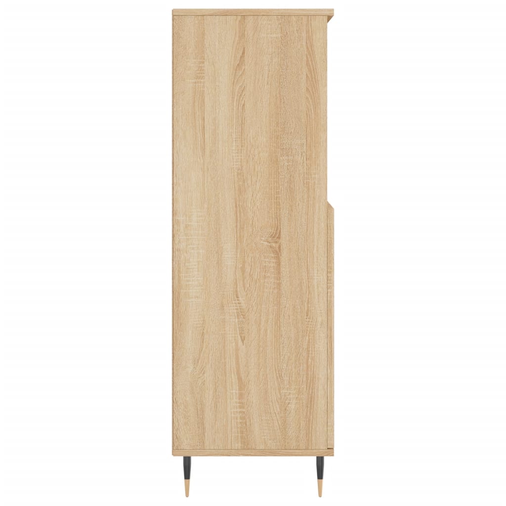 Hoge kast 60x36x110 cm bewerkt hout sonoma eikenkleurig is nu te koop bij PeponiXL, paradijselijk wonen!