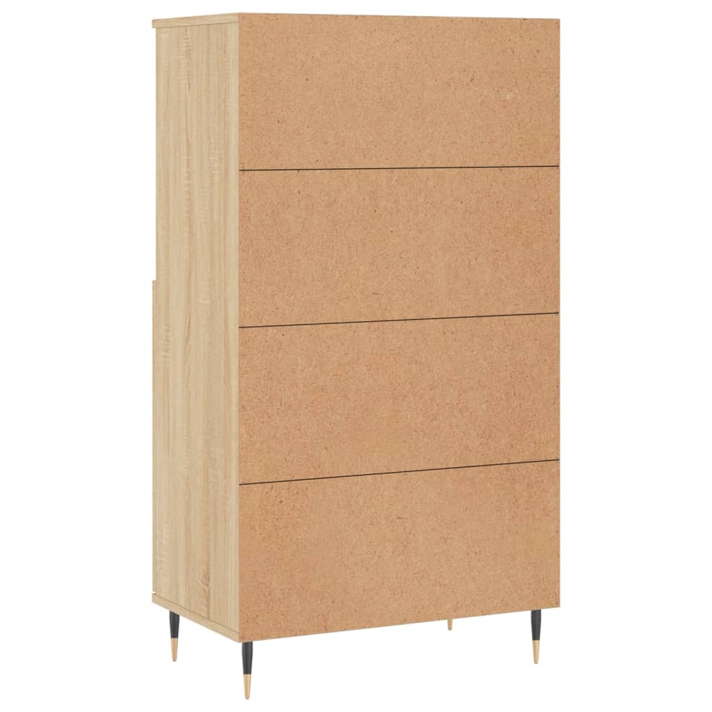 Hoge kast 60x36x110 cm bewerkt hout sonoma eikenkleurig is nu te koop bij PeponiXL, paradijselijk wonen!