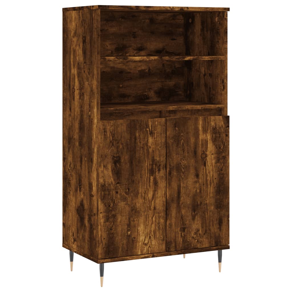 Hoge kast 60x36x110 cm bewerkt hout gerookt eikenkleurig is nu te koop bij PeponiXL, paradijselijk wonen!