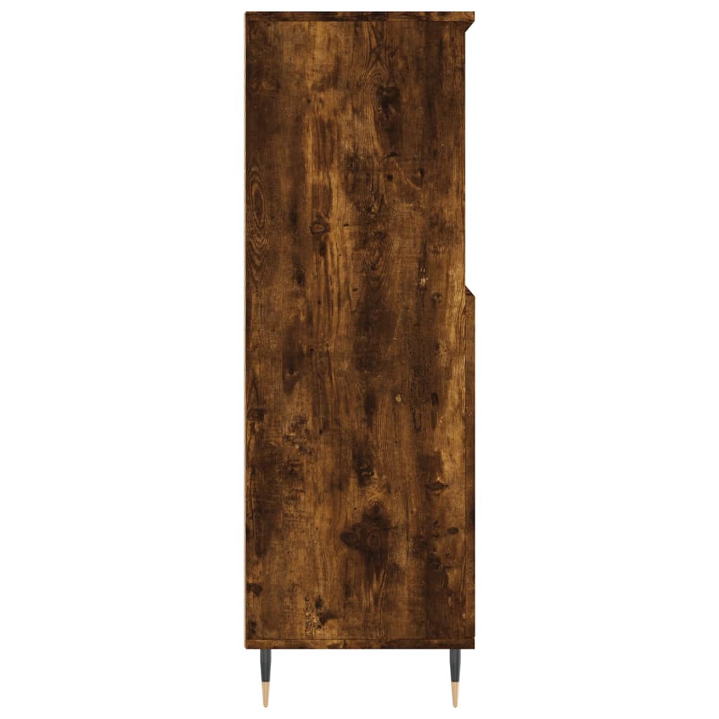 Hoge kast 60x36x110 cm bewerkt hout gerookt eikenkleurig is nu te koop bij PeponiXL, paradijselijk wonen!