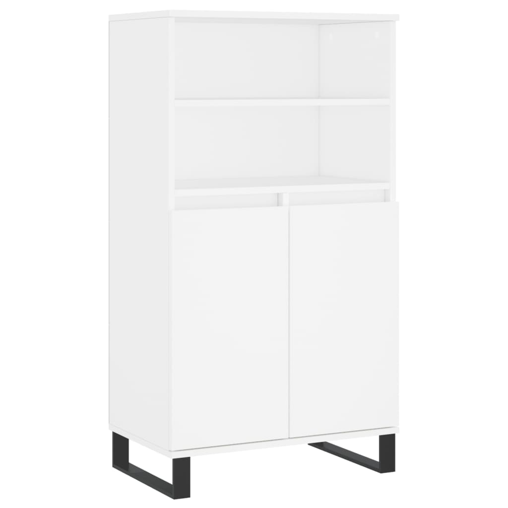 Hoge kast 60x36x110 cm bewerkt hout wit is nu te koop bij PeponiXL, paradijselijk wonen!