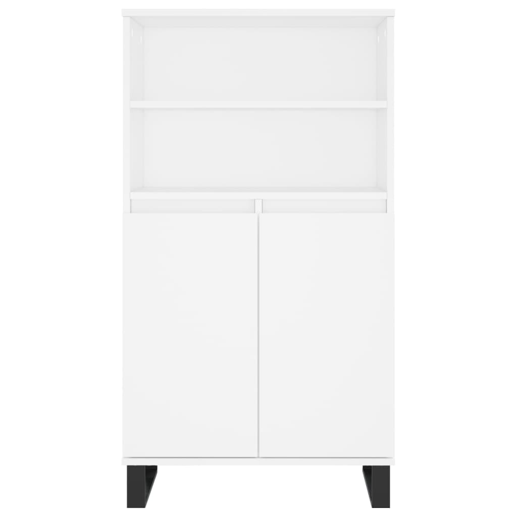 Hoge kast 60x36x110 cm bewerkt hout wit is nu te koop bij PeponiXL, paradijselijk wonen!
