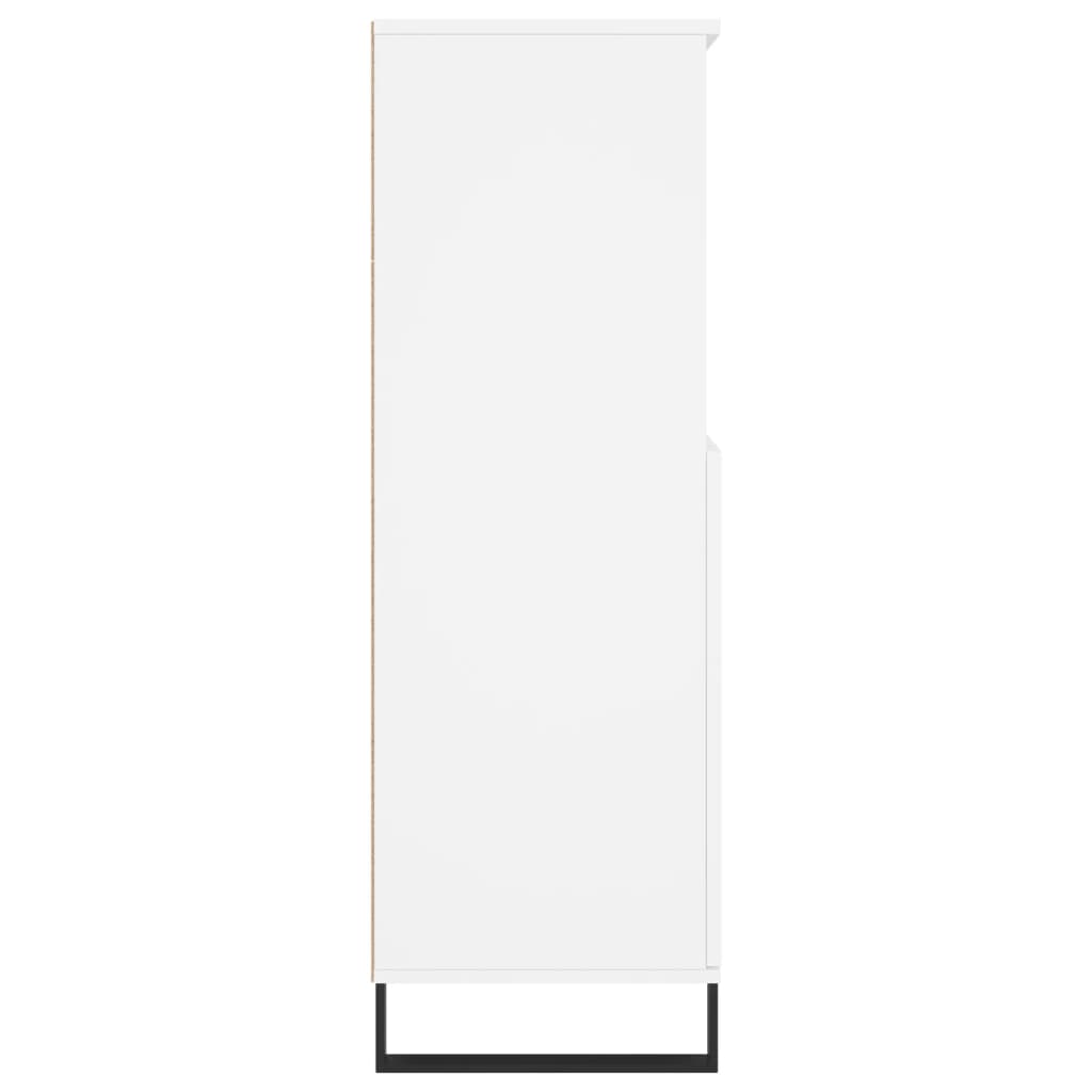 Hoge kast 60x36x110 cm bewerkt hout wit is nu te koop bij PeponiXL, paradijselijk wonen!