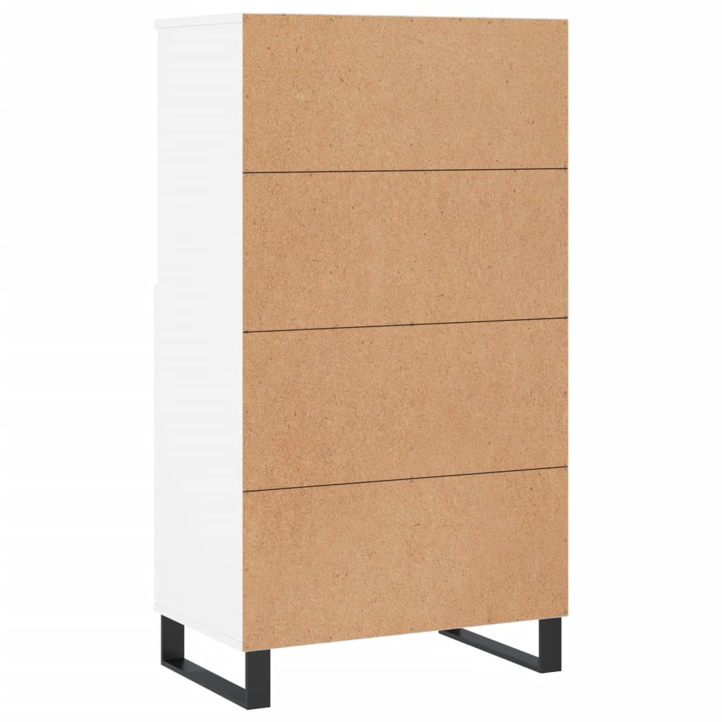 Hoge kast 60x36x110 cm bewerkt hout wit is nu te koop bij PeponiXL, paradijselijk wonen!