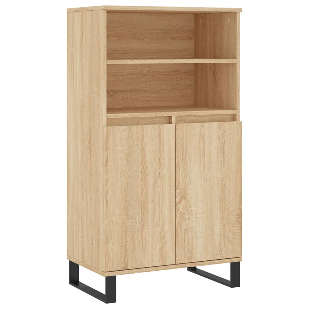 Hoge kast 60x36x110 cm bewerkt hout sonoma eikenkleurig is nu te koop bij PeponiXL, paradijselijk wonen!