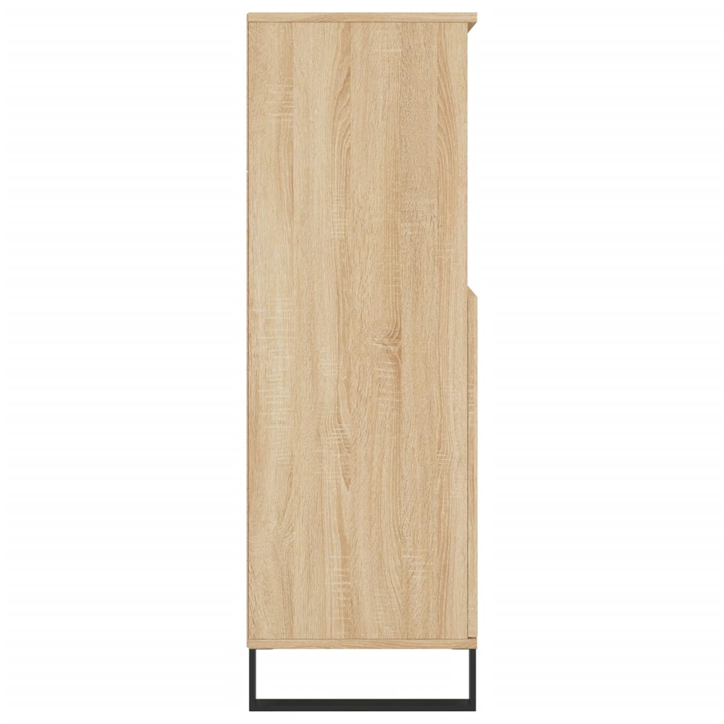 Hoge kast 60x36x110 cm bewerkt hout sonoma eikenkleurig is nu te koop bij PeponiXL, paradijselijk wonen!