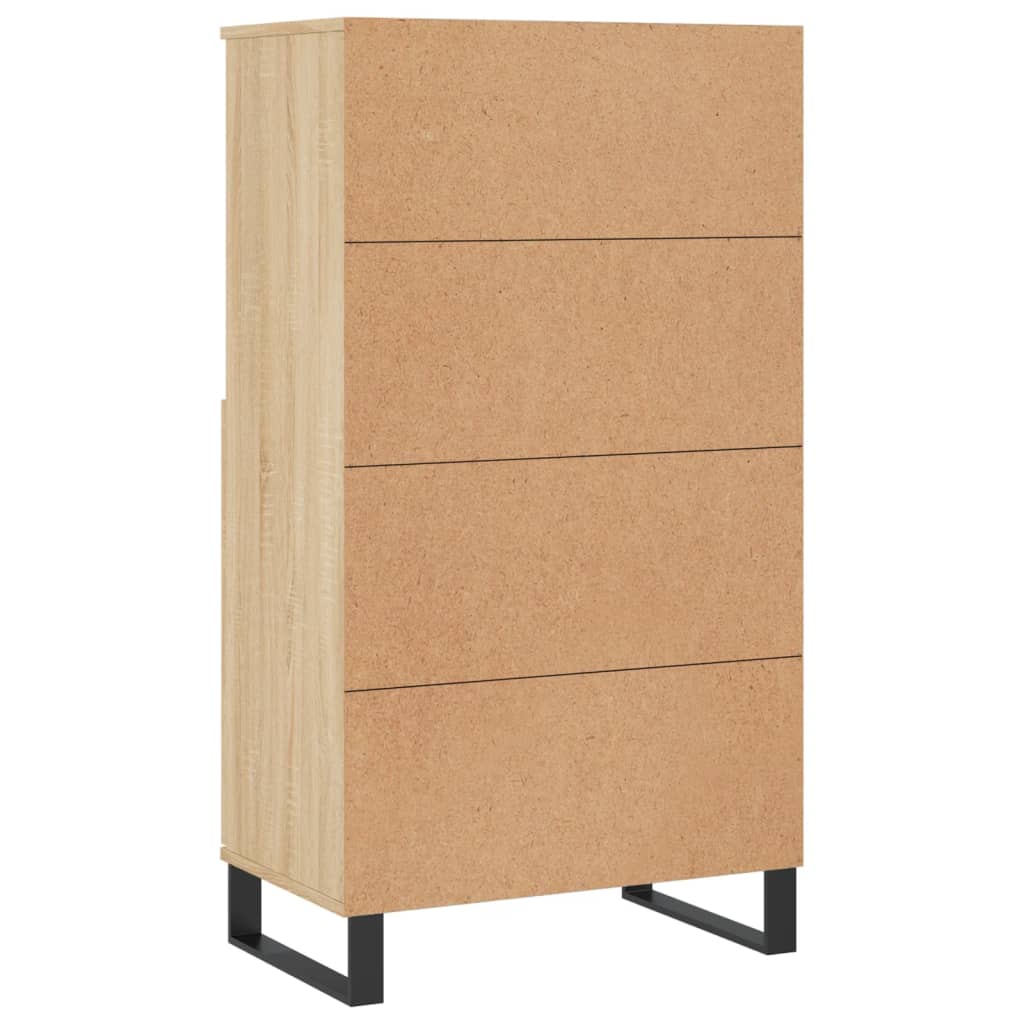Hoge kast 60x36x110 cm bewerkt hout sonoma eikenkleurig is nu te koop bij PeponiXL, paradijselijk wonen!