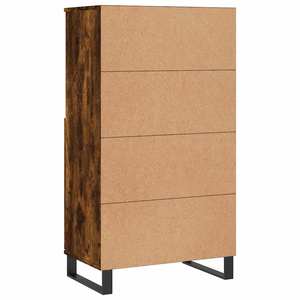 Hoge kast 60x36x110 cm bewerkt hout gerookt eikenkleurig is nu te koop bij PeponiXL, paradijselijk wonen!