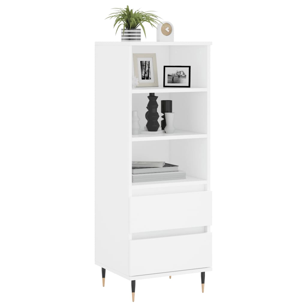 Hoge kast 40x36x110 cm bewerkt hout wit is nu te koop bij PeponiXL, paradijselijk wonen!