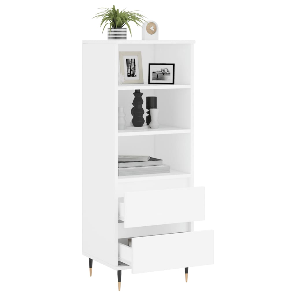 Hoge kast 40x36x110 cm bewerkt hout wit is nu te koop bij PeponiXL, paradijselijk wonen!