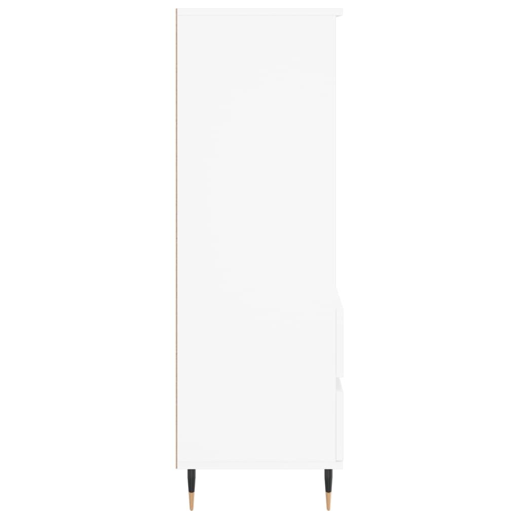Hoge kast 40x36x110 cm bewerkt hout wit is nu te koop bij PeponiXL, paradijselijk wonen!