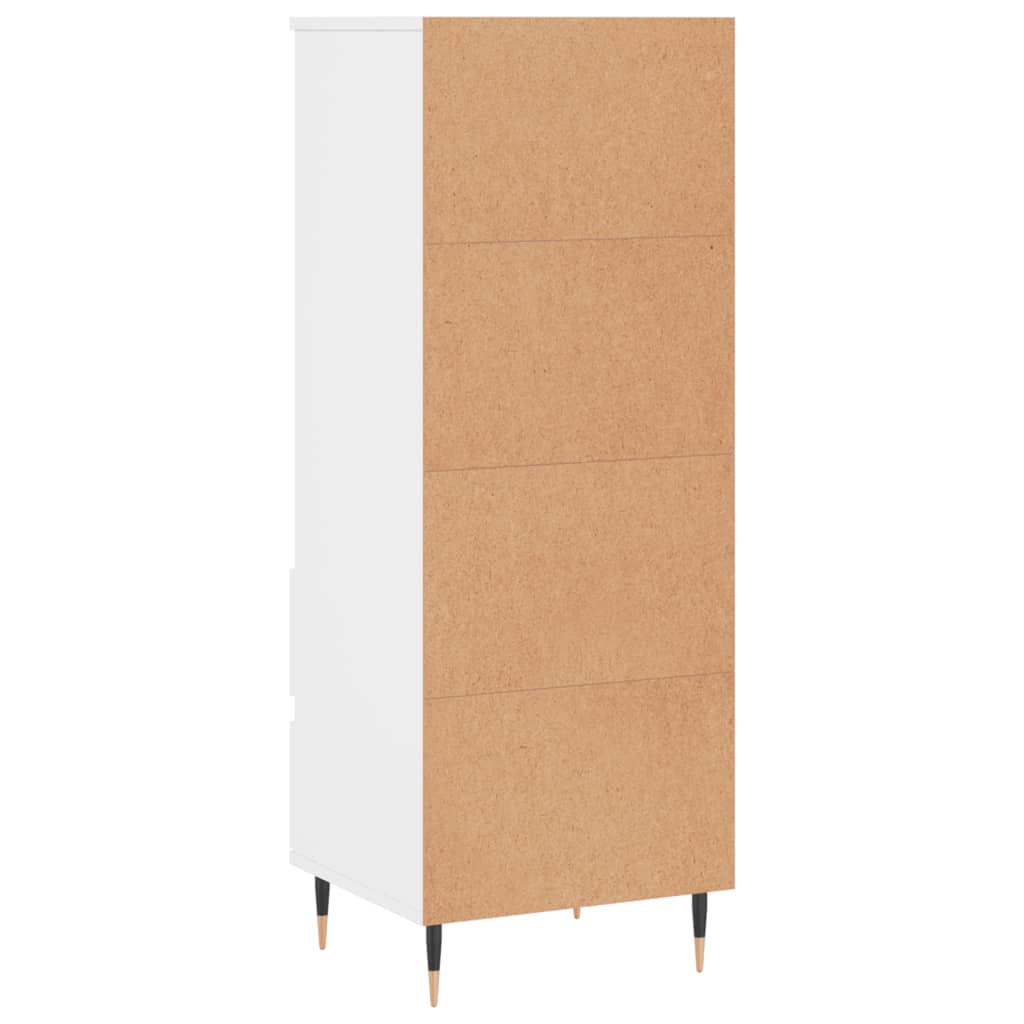 Hoge kast 40x36x110 cm bewerkt hout wit is nu te koop bij PeponiXL, paradijselijk wonen!