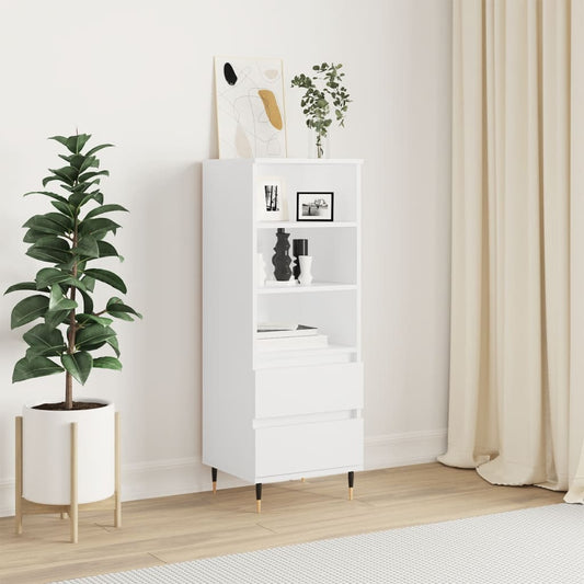 Hoge kast 40x36x110 cm bewerkt hout wit is nu te koop bij PeponiXL, paradijselijk wonen!