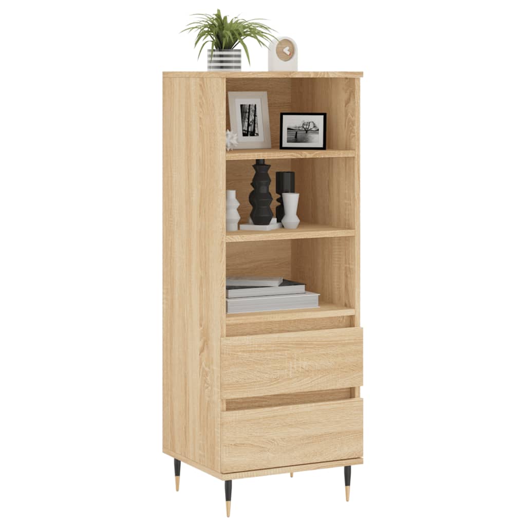 Hoge kast 40x36x110 cm bewerkt hout sonoma eiken is nu te koop bij PeponiXL, paradijselijk wonen!