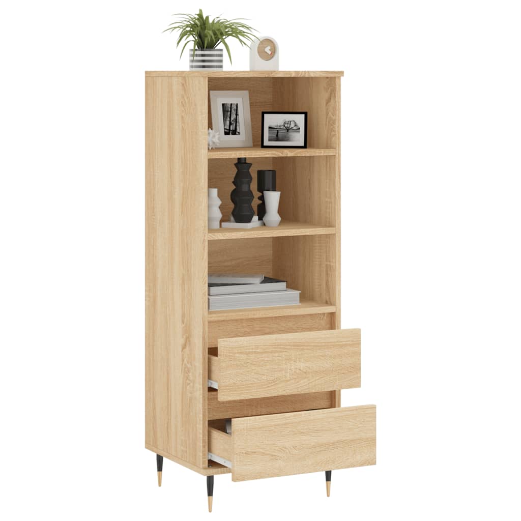 Hoge kast 40x36x110 cm bewerkt hout sonoma eiken is nu te koop bij PeponiXL, paradijselijk wonen!
