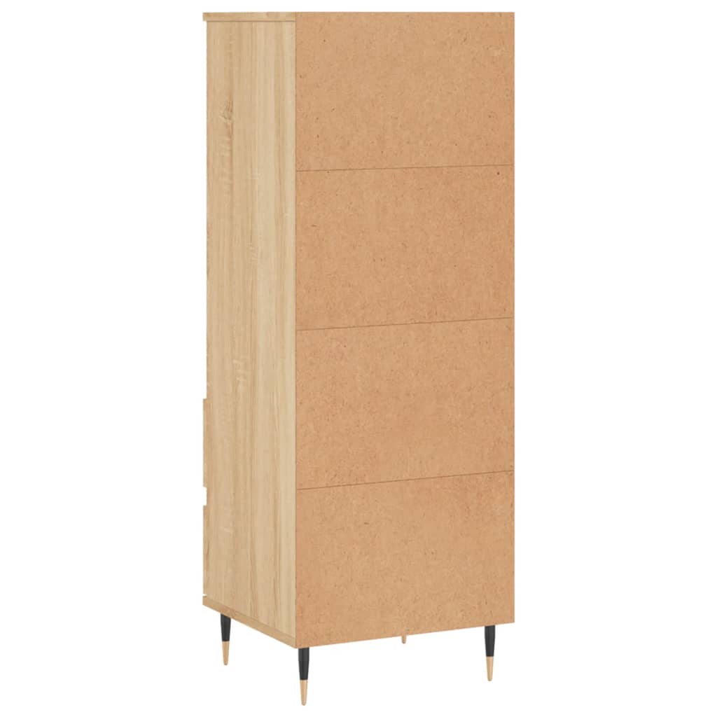 Hoge kast 40x36x110 cm bewerkt hout sonoma eiken is nu te koop bij PeponiXL, paradijselijk wonen!