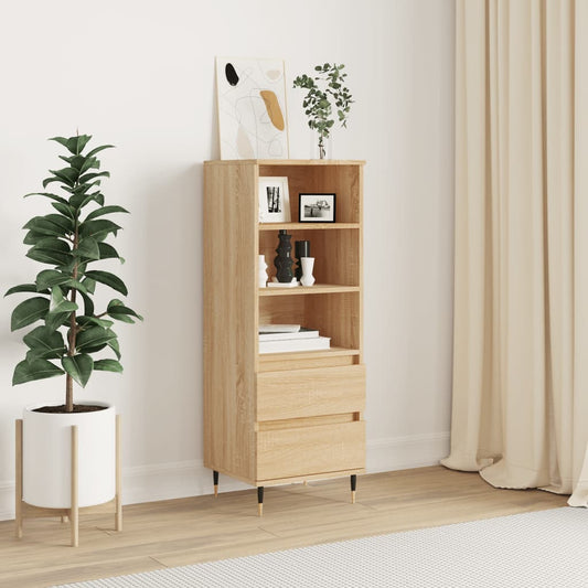 Hoge kast 40x36x110 cm bewerkt hout sonoma eiken is nu te koop bij PeponiXL, paradijselijk wonen!