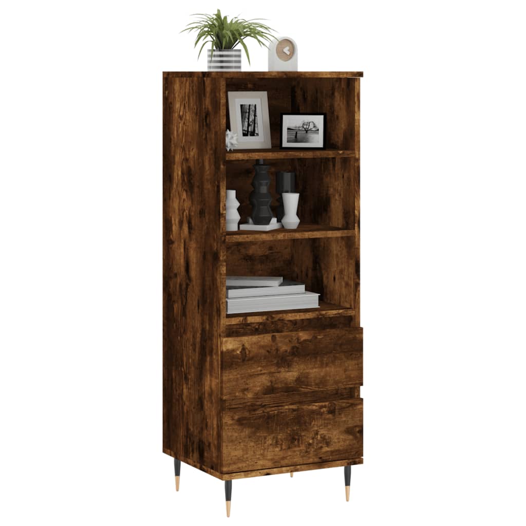 Hoge kast 40x36x110 cm bewerkt hout gerookt eiken is nu te koop bij PeponiXL, paradijselijk wonen!