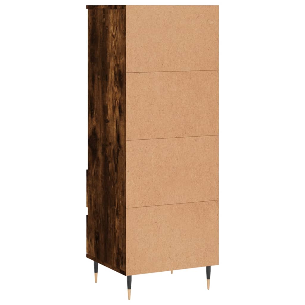 Hoge kast 40x36x110 cm bewerkt hout gerookt eiken is nu te koop bij PeponiXL, paradijselijk wonen!