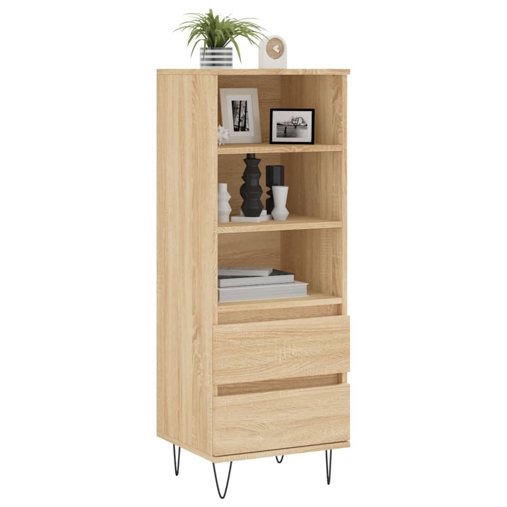 Hoge kast 40x36x110 cm bewerkt hout sonoma eiken is nu te koop bij PeponiXL, paradijselijk wonen!