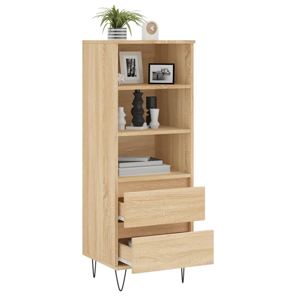 Hoge kast 40x36x110 cm bewerkt hout sonoma eiken is nu te koop bij PeponiXL, paradijselijk wonen!