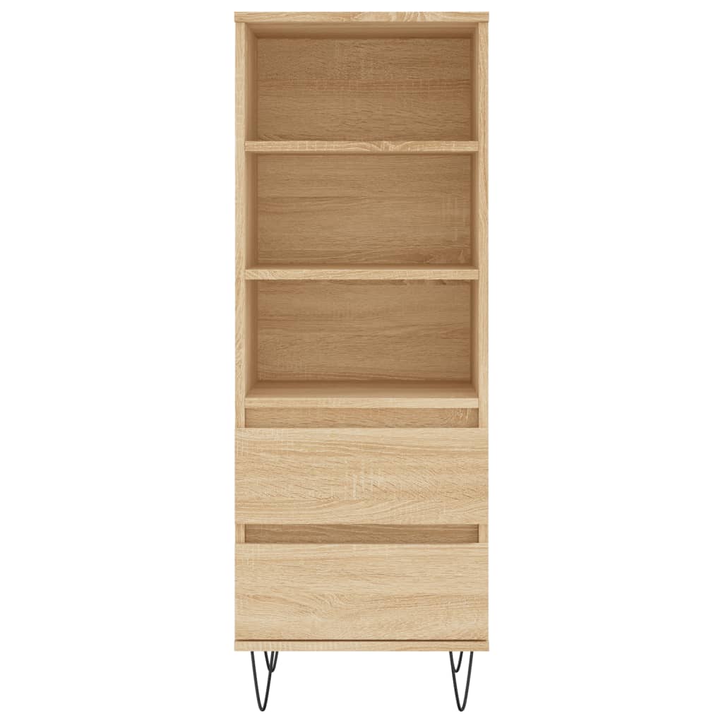 Hoge kast 40x36x110 cm bewerkt hout sonoma eiken is nu te koop bij PeponiXL, paradijselijk wonen!