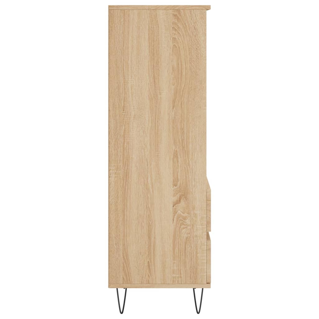 Hoge kast 40x36x110 cm bewerkt hout sonoma eiken is nu te koop bij PeponiXL, paradijselijk wonen!