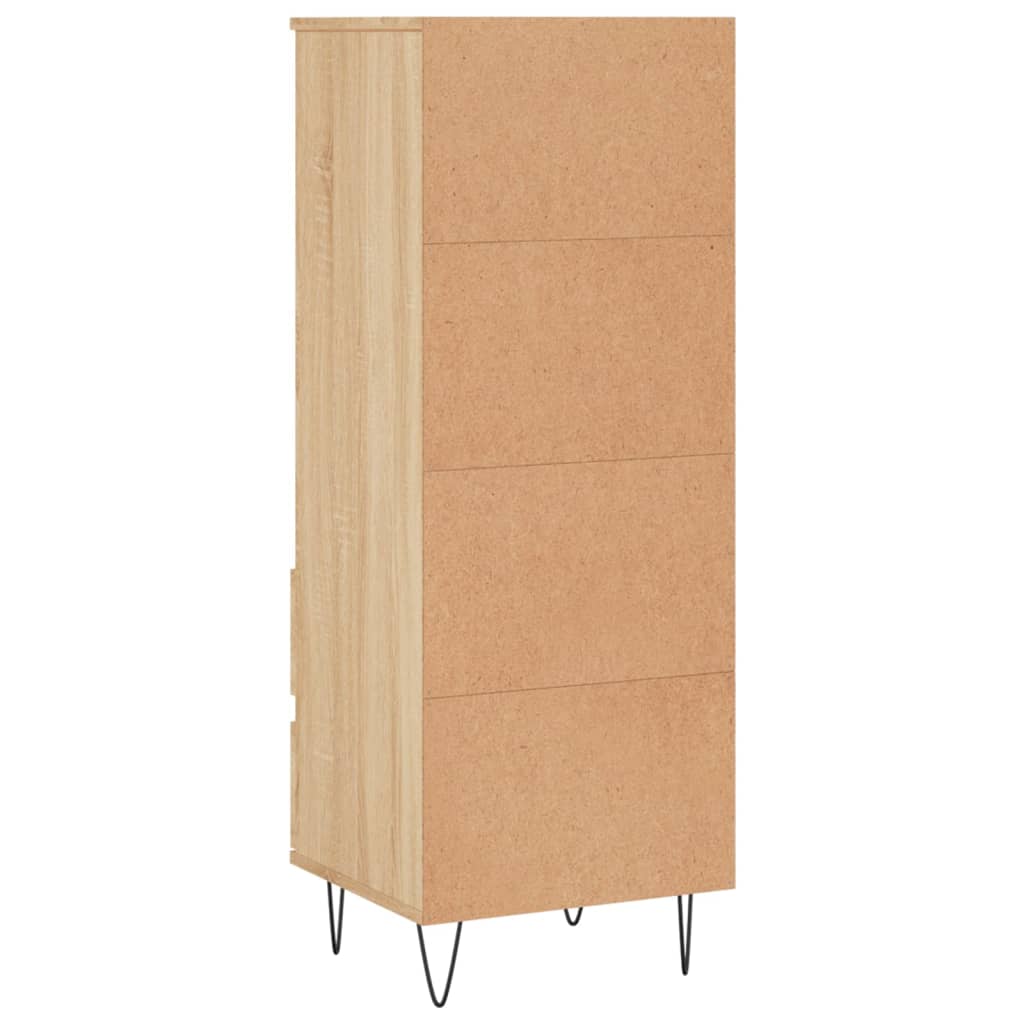 Hoge kast 40x36x110 cm bewerkt hout sonoma eiken is nu te koop bij PeponiXL, paradijselijk wonen!