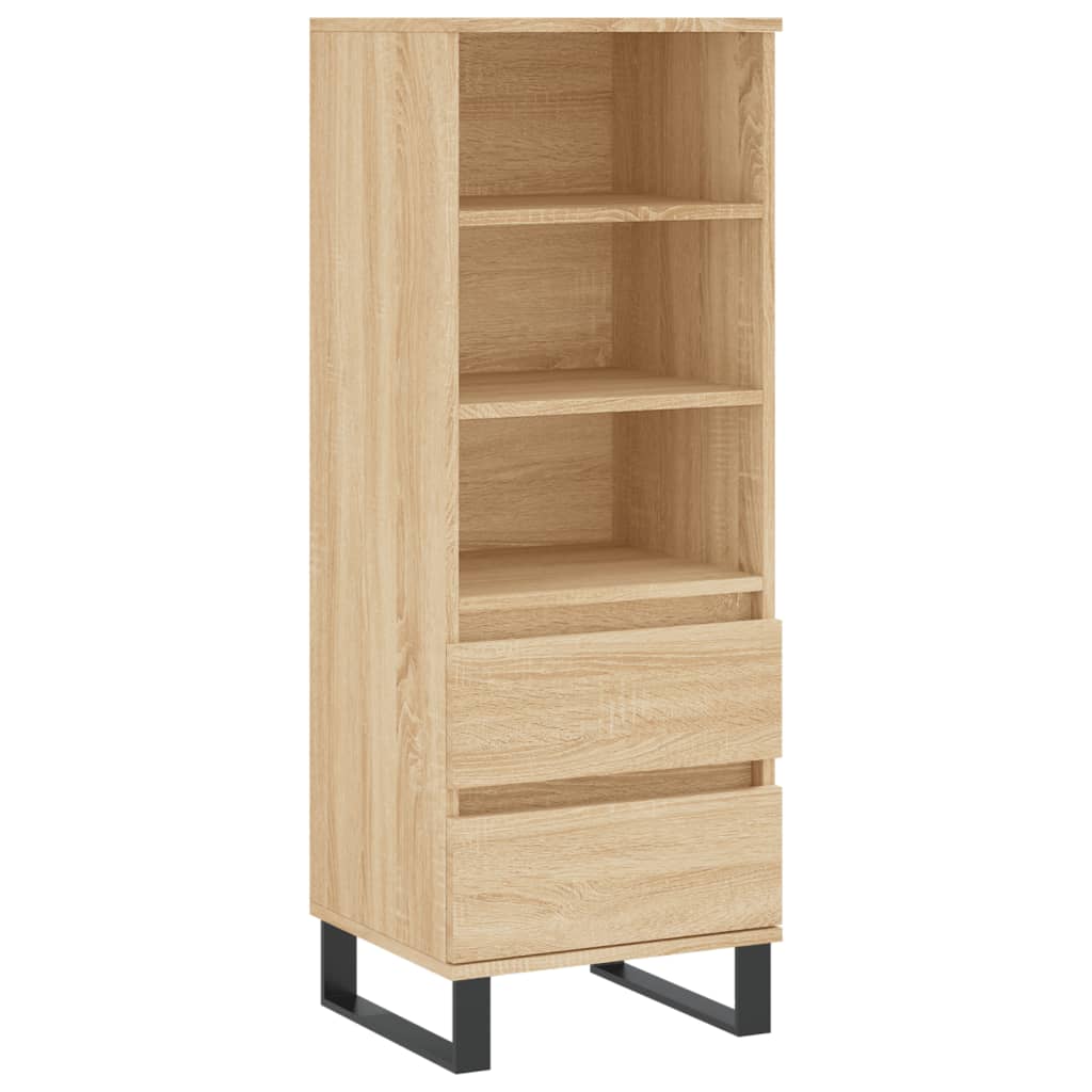 Hoge kast 40x36x110 cm bewerkt hout sonoma eiken is nu te koop bij PeponiXL, paradijselijk wonen!