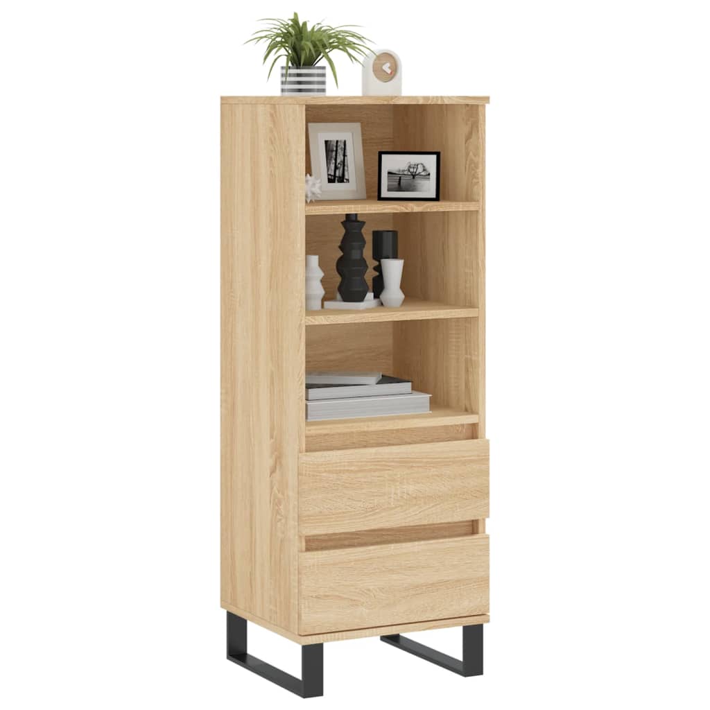 Hoge kast 40x36x110 cm bewerkt hout sonoma eiken is nu te koop bij PeponiXL, paradijselijk wonen!