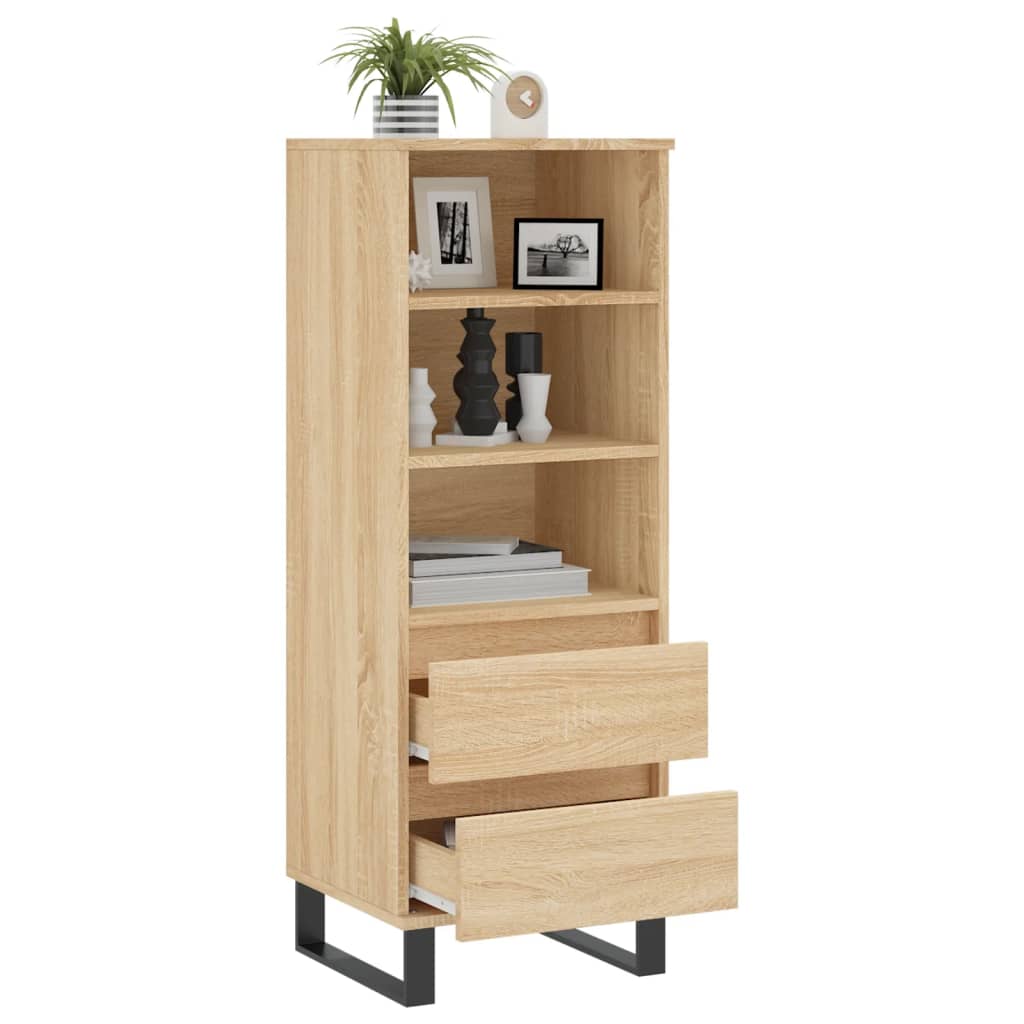 Hoge kast 40x36x110 cm bewerkt hout sonoma eiken is nu te koop bij PeponiXL, paradijselijk wonen!