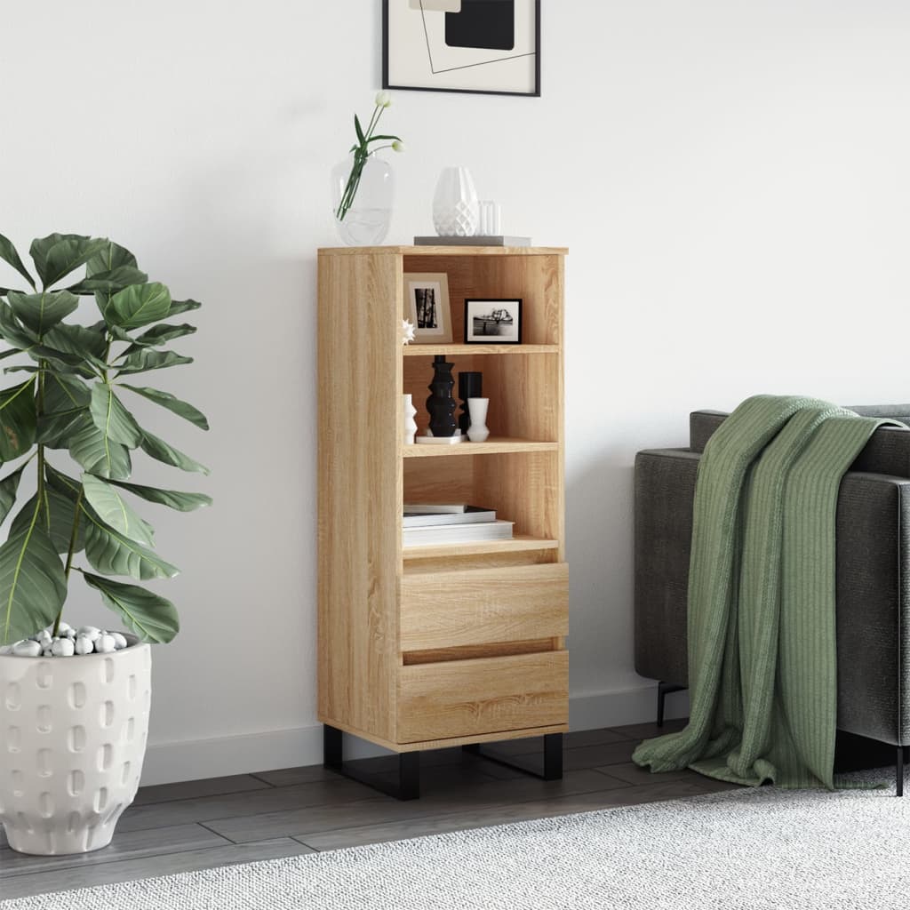 Hoge kast 40x36x110 cm bewerkt hout sonoma eiken is nu te koop bij PeponiXL, paradijselijk wonen!