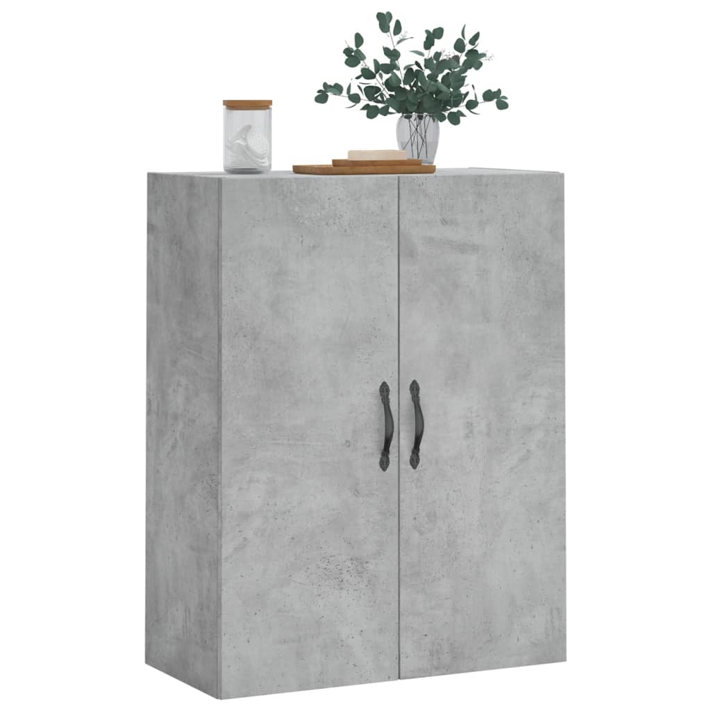 Wandkast 69,5x34x90 cm bewerkt hout betongrijs is nu te koop bij PeponiXL, paradijselijk wonen!