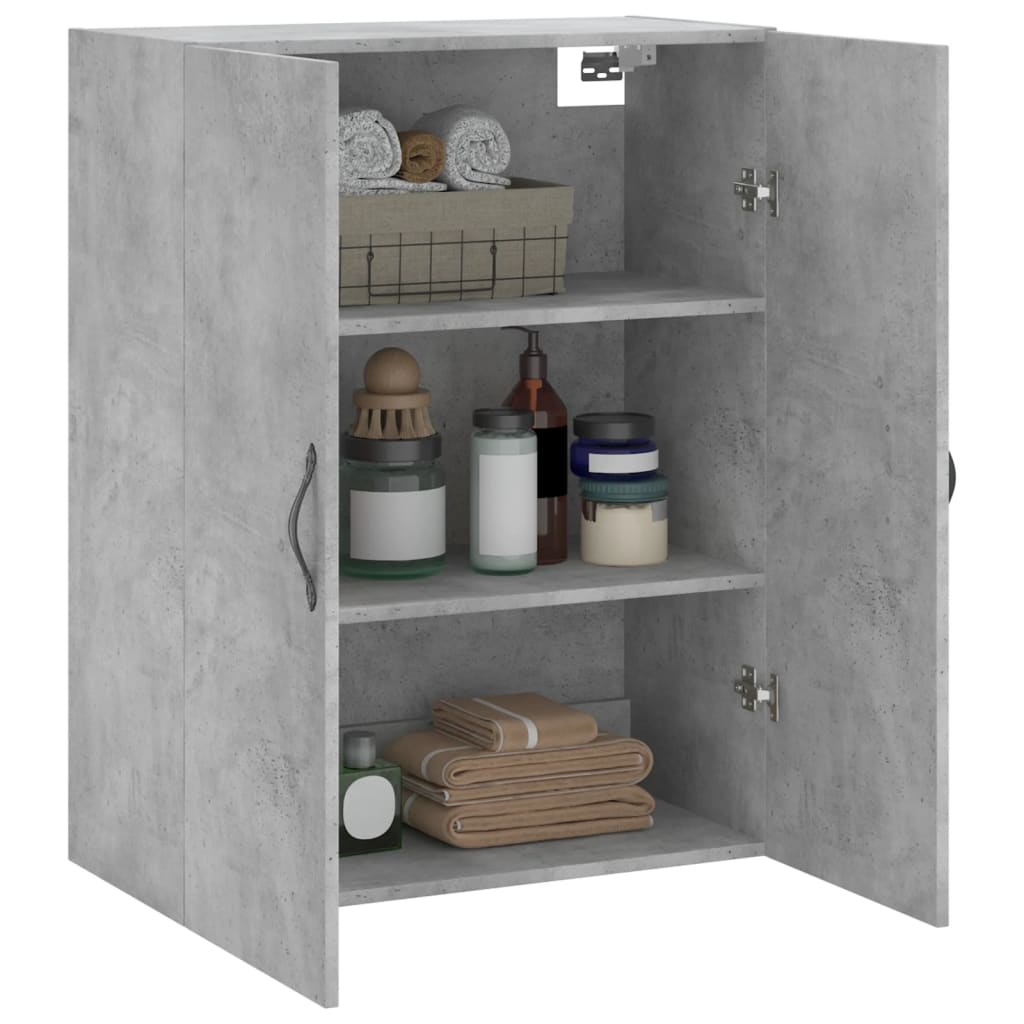 Wandkast 69,5x34x90 cm bewerkt hout betongrijs is nu te koop bij PeponiXL, paradijselijk wonen!