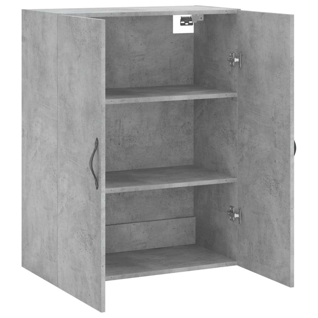 Wandkast 69,5x34x90 cm bewerkt hout betongrijs is nu te koop bij PeponiXL, paradijselijk wonen!