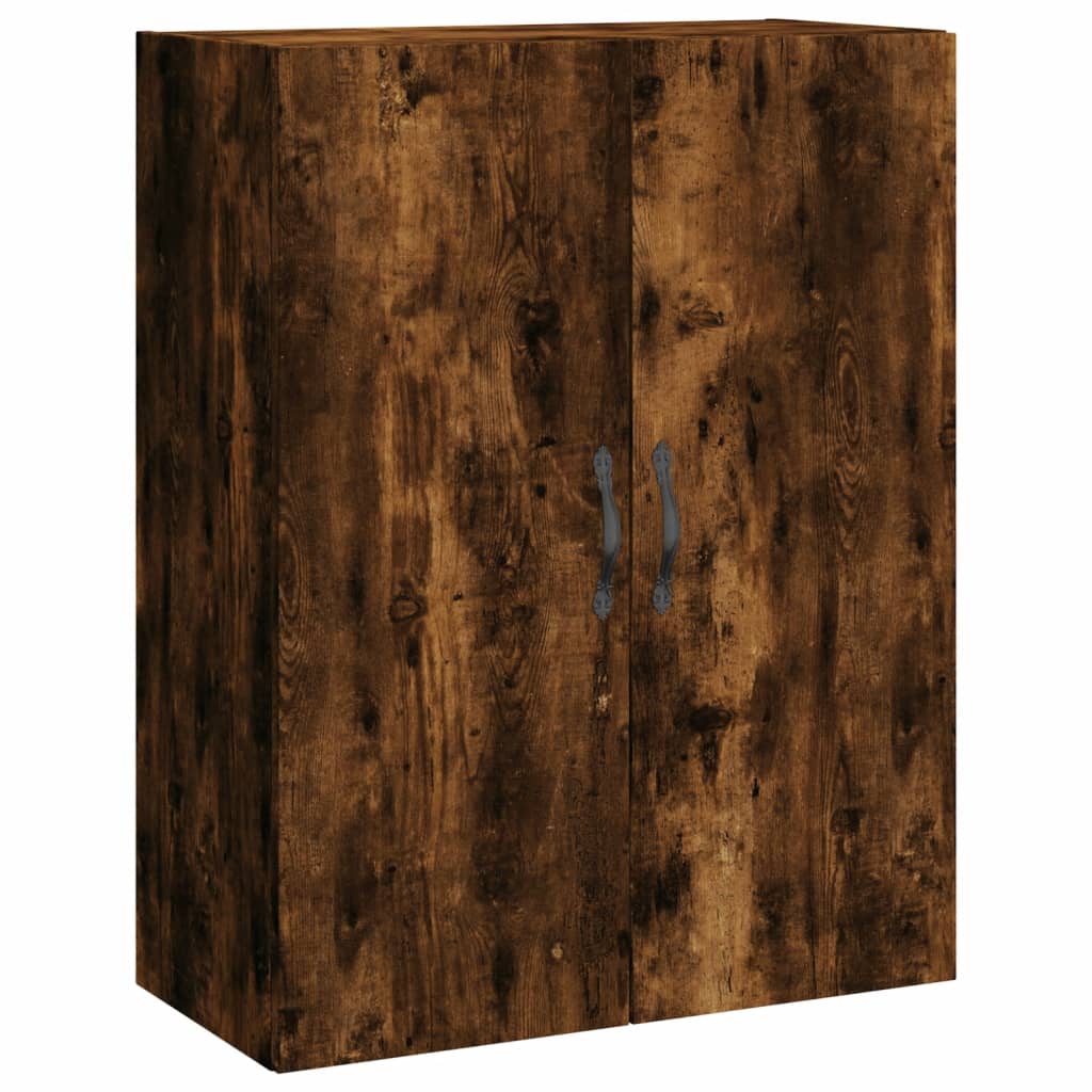 Wandkast 69,5x34x90 cm bewerkt hout gerookt eikenkleurig is nu te koop bij PeponiXL, paradijselijk wonen!