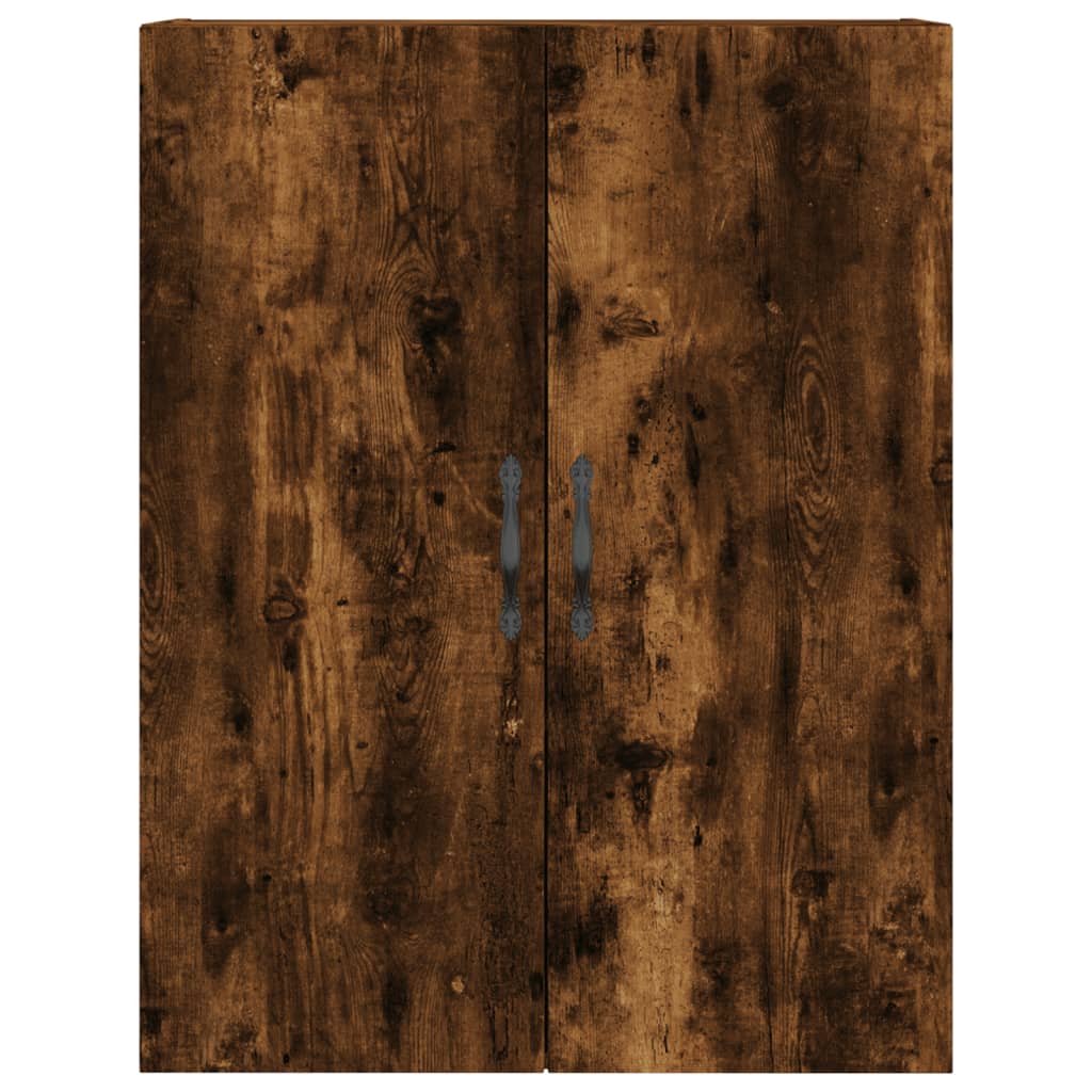 Wandkast 69,5x34x90 cm bewerkt hout gerookt eikenkleurig is nu te koop bij PeponiXL, paradijselijk wonen!