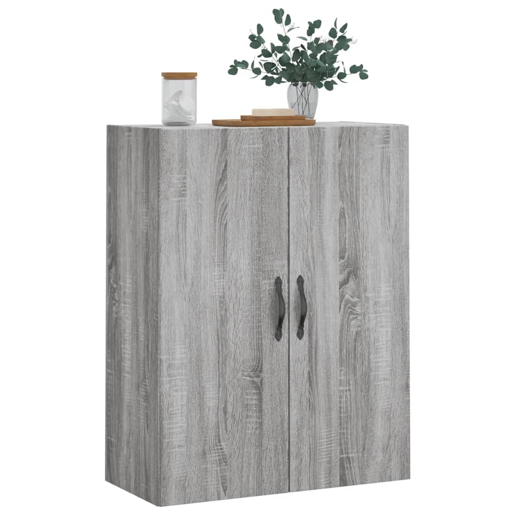 Wandkast 69,5x34x90 cm bewerkt hout grijs sonoma eikenkleurig is nu te koop bij PeponiXL, paradijselijk wonen!
