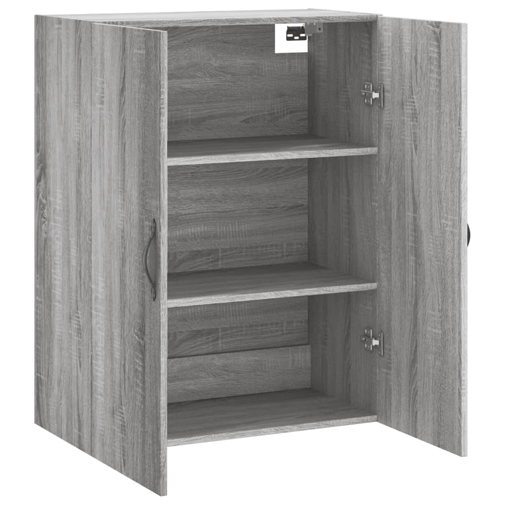 Wandkast 69,5x34x90 cm bewerkt hout grijs sonoma eikenkleurig is nu te koop bij PeponiXL, paradijselijk wonen!