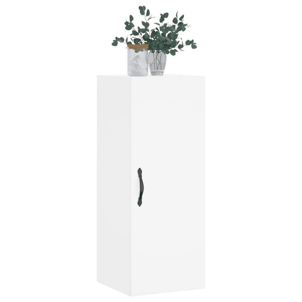 Wandkast 34,5x34x90 cm bewerkt hout wit is nu te koop bij PeponiXL, paradijselijk wonen!